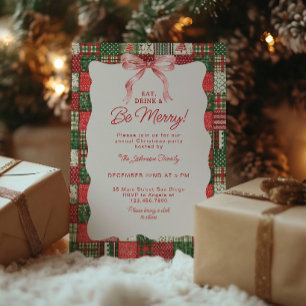 Kerst Scrapbook Papier Golvende Strik Kerstfeest Kaart