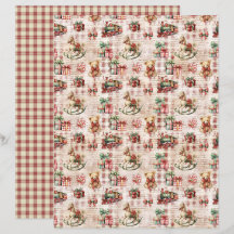 Kerst Scrapbook Papier met Vintage Uitstraling