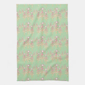 Kerst scribbelboom + ster herhaal Lt Groen       Theedoek (Verticaal)
