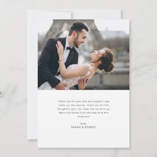 Kerst script boog vakantie bruiloft aankondiging (Achterkant)