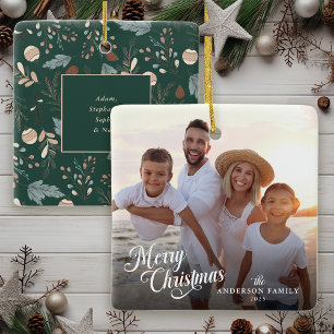 Kerst Script Foto Boho Groene Kerst Keramisch Ornament