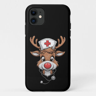 Kerst scrub top rendier rubber handschoenen verple Case-Mate iPhone case