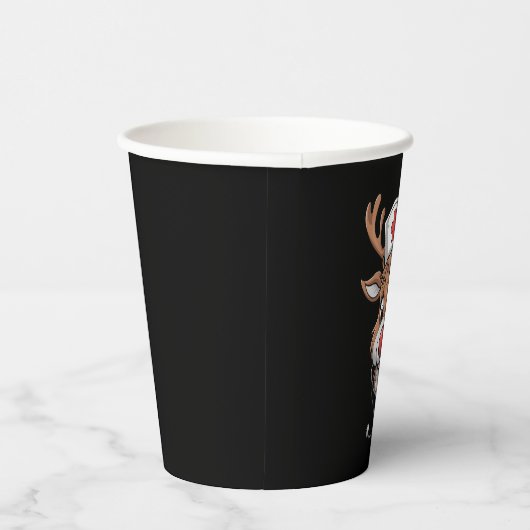 Kerst scrub top rendier rubber handschoenen verple papieren bekers (Rechts)