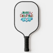 Kerst Scrub Vrolijk Kerstmis Kerstmis Stethoscoop  Pickleball Paddle (Voorkant)