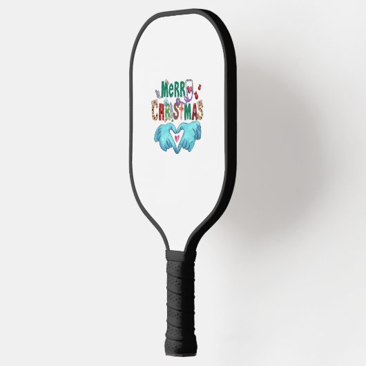 Kerst Scrub Vrolijk Kerstmis Kerstmis Stethoscoop  Pickleball Paddle (Links)