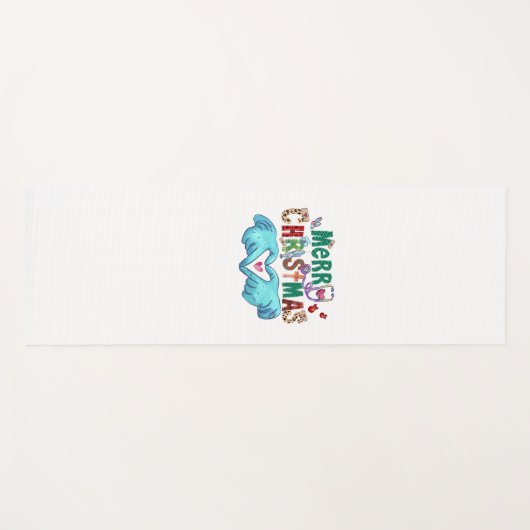 Kerst Scrub Vrolijk Kerstmis Kerstmis Stethoscoop Yogamat (Voorkant (horizontaal))