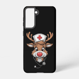 Kerst Scrubs Top Rendier Rubberen Handschoenen Ver Samsung Galaxy Hoesje