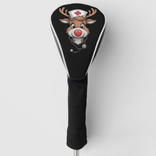 Kerst scrubtop rendier rubber handschoenen verplee golfheadcover