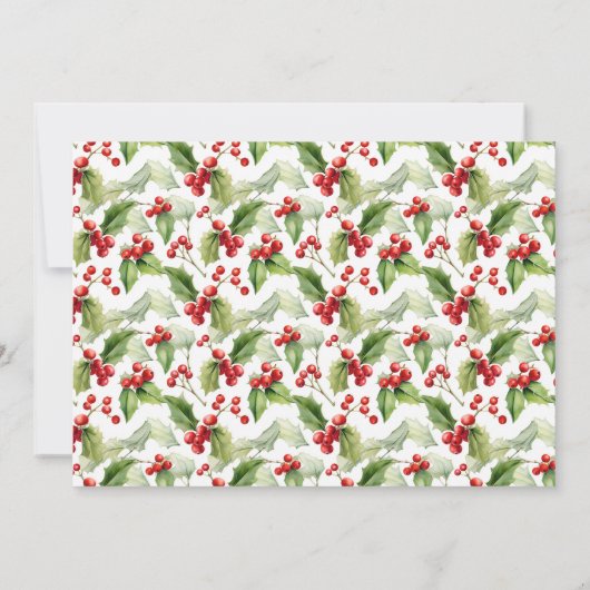 Kerst Seizoen Baby Tea Party uitnodiging (Achterkant)