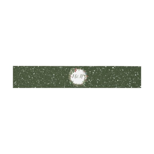 Kerst Seizoen Bruiloft Uitnodiging Belly Band Uitnodigingen Wikkel (Vlak)