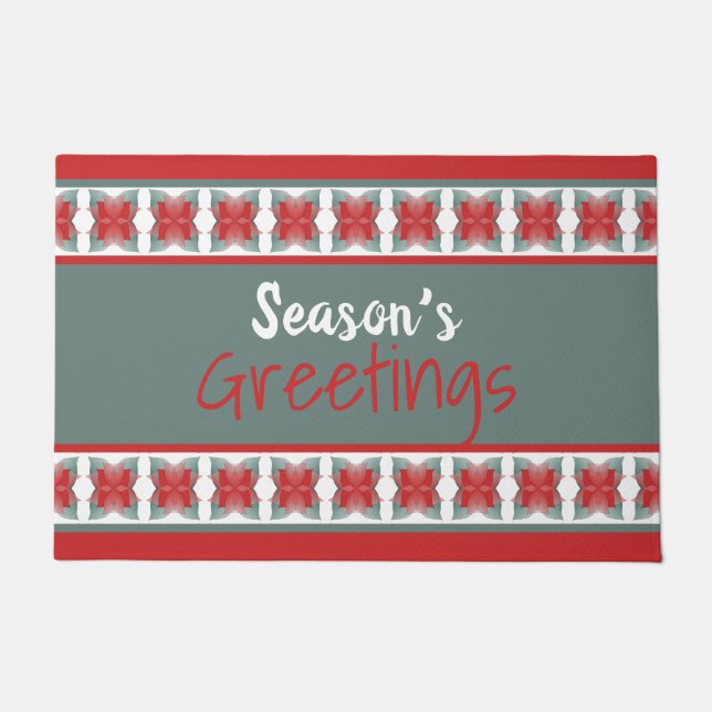 Kerst Seizoen Deurmat Personaliseer Kleuren (Voorkant)