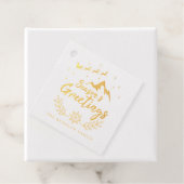 Kerst Seizoen Groeten Bergscène Bedankjes Labels (Met doos)