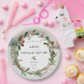 Kerst Seizoen Huwelijk Scène Papieren Bordje (Feest)