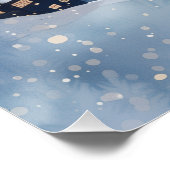 Kerst seizoen nacht hemel stad perfect poster (Hoek)