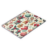 Kerst Seizoen Patroon Notitieboek (Linkerzijde)