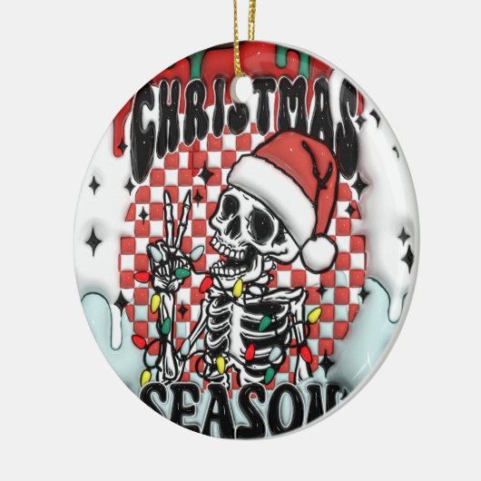 Kerst Seizoen Skeleton Ornament (Links)