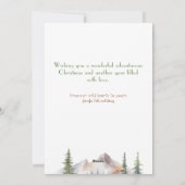 Kerst Seizoen Vakantie Cabin Mountain Forest Feestdagenkaart (Achterkant)