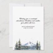 Kerst Seizoen Vakantie Camp Mountain Lake Feestdagenkaart (Achterkant)