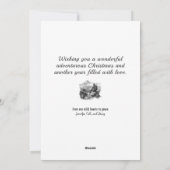 Kerst Seizoen Vakantie Man Wandelbergen Feestdagenkaart (Achterkant)