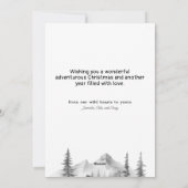 Kerst Seizoen Vakantie Mountain Cabin Lake Trees Feestdagenkaart (Achterkant)