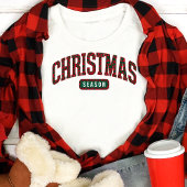 Kerst Seizoen Varsity Style Vakantie Tri-Blend Shirt