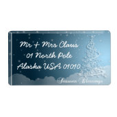 Kerst Seizoenen Zegen Bijpassende Adresetiketten Etiket (Voorkant)