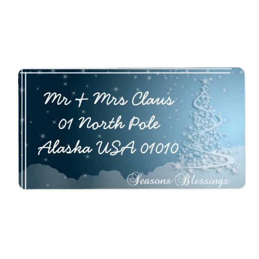Kerst Seizoenen Zegen Bijpassende Adresetiketten Etiket (Voorkant)