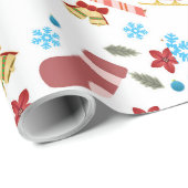 Kerst Seizoensgebonden Iconen Inpakpapier (Rol Hoek)