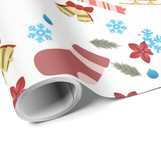 Kerst Seizoensgebonden Iconen Inpakpapier (Rol Hoek)