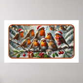 Kerst Serenade van Amerikaanse Robins Poster (Voorkant)