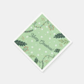 Kerst servet Nieuwjaar diner salie groen (Hoek)