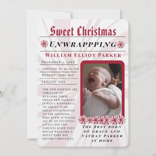 Kerst Sfeer Modern Krant Aankondiging (Voorkant)