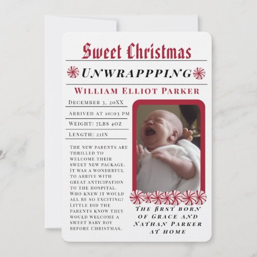 Kerst Sfeer Modern Krant Aankondiging (Voorkant)