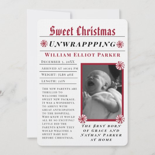 Kerst Sfeer Modern Krant Aankondiging (Voorkant)