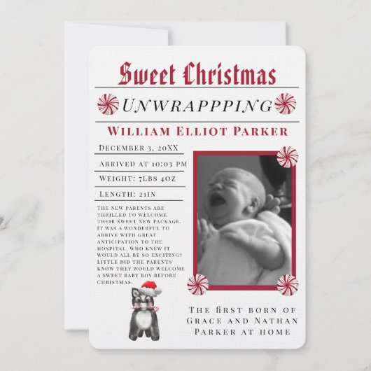 Kerst Sfeer Modern Krant Aankondiging (Voorkant)