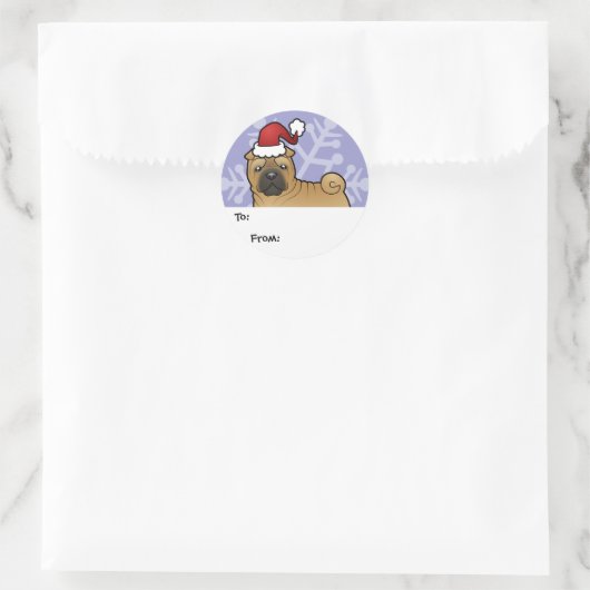 Kerst Shar Pei Gift Labels (Tas)
