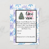 Kerst Shelter Fondsenwerving RSVP Kaartje (Voorkant / Achterkant)