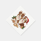 Kerst Shetland Sheepdogs Servet (Hoek)
