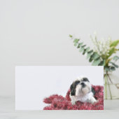 Kerst Shih Tzu Feestdagenkaart (Staand voorkant)