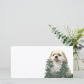Kerst Shih Tzu Feestdagenkaart (Staand voorkant)