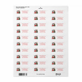 Kerst Shih Tzu Hond Etiket (Full Sheet)