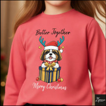 Kerst Shih Tzu Rendier Sjaal Cadeau