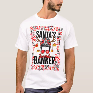 Kerst Shirt, Santa's favoriete bankier rommelig T-shirt