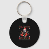 Kerst Shirt voor Sloth Lover Gift Santa Buffalo Sleutelhanger (Voorkant)