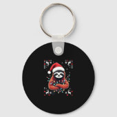 Kerst Shirt voor Sloth Lover Gift Santa Buffalo Sleutelhanger (Voorkant)