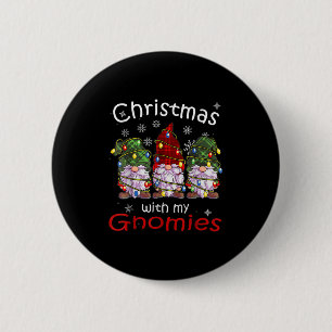 Kerst-Shirten voor de familie Gnome voor vrouwelij Ronde Button 5,7 Cm