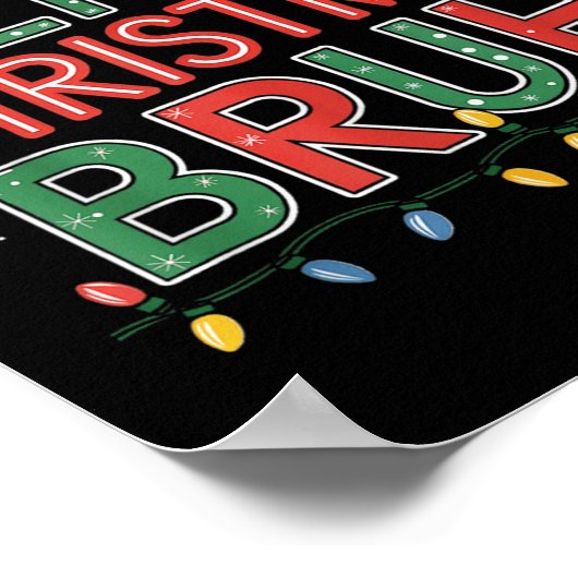 Kerst Shirten voor kinderen Jongens Vrouwen Vrolij Poster (Hoek)