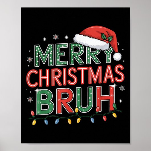 Kerst Shirten voor kinderen Jongens Vrouwen Vrolij Poster (Voorkant)