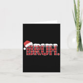 Kerst Shirten voor Vrouwen Bruh Red Plaid Buffalo Kaart (Voorkant)