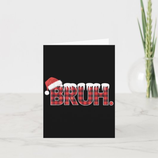 Kerst Shirten voor Vrouwen Bruh Red Plaid Buffalo Kaart (Voorkant)